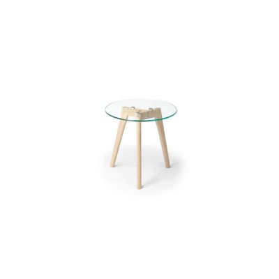 Image two of Glass Oak Coffee & Side Tables